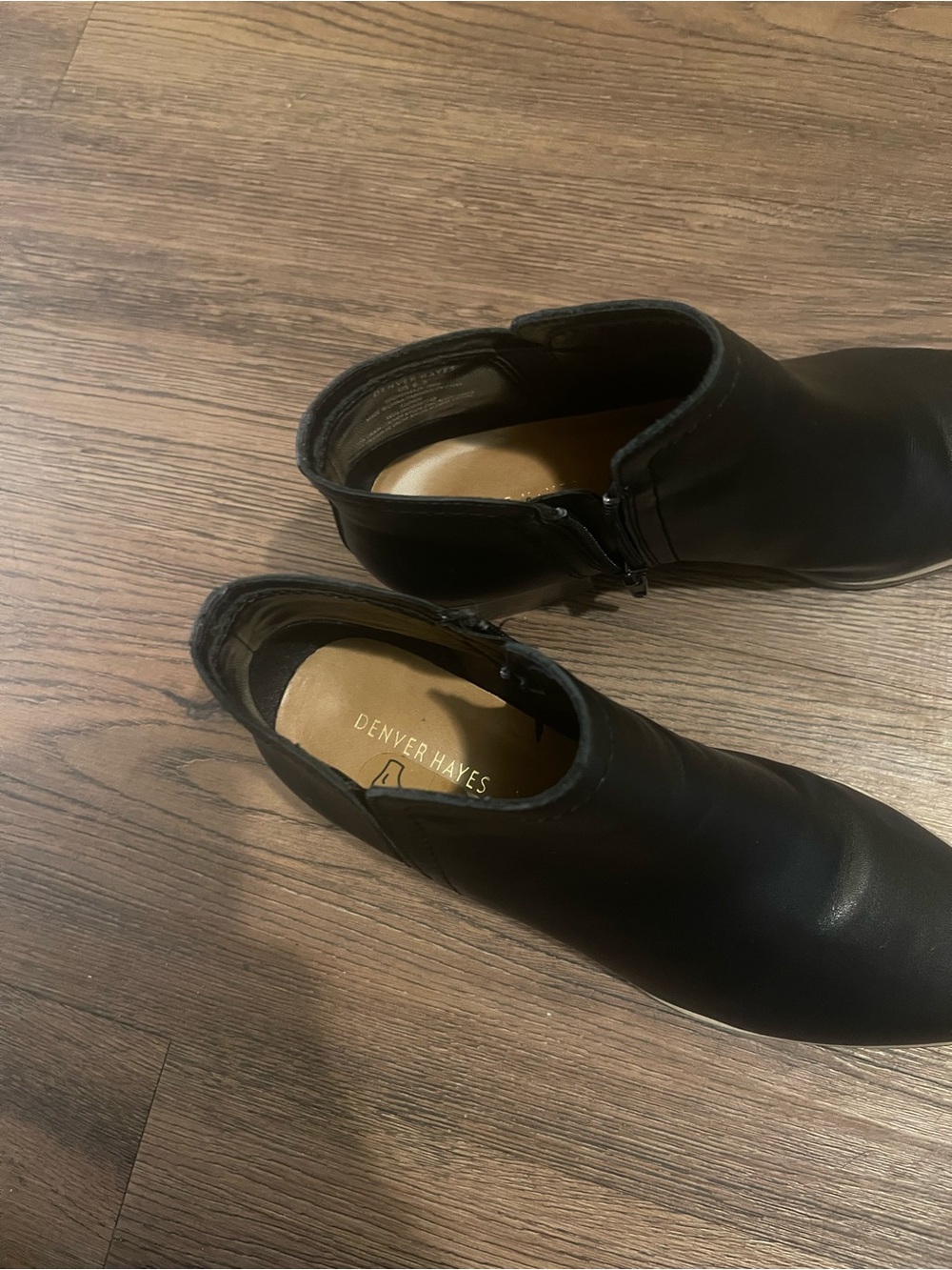 Denver Hayes Black Leather Chukka Boots with Side Zip